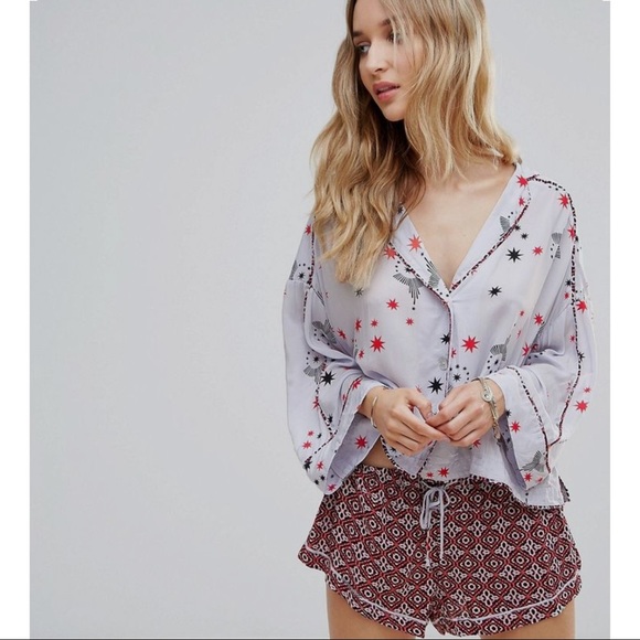 Free People Other - Free People star printed pajama top
